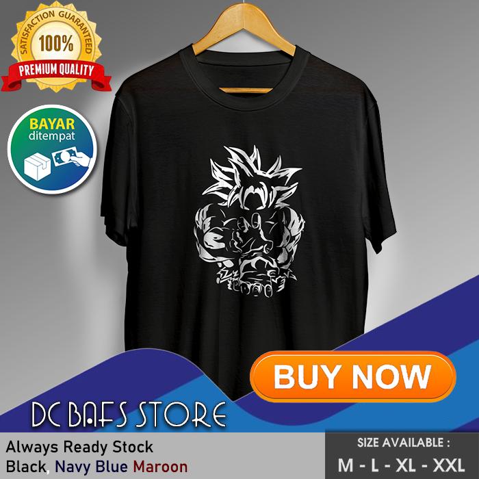 Gambar Kaos Oblong Distro Pria Anime Dragonball Ultra Instinct Kamehameha - Hitam, M dari DC BAFS STORE undefined Tokopedia