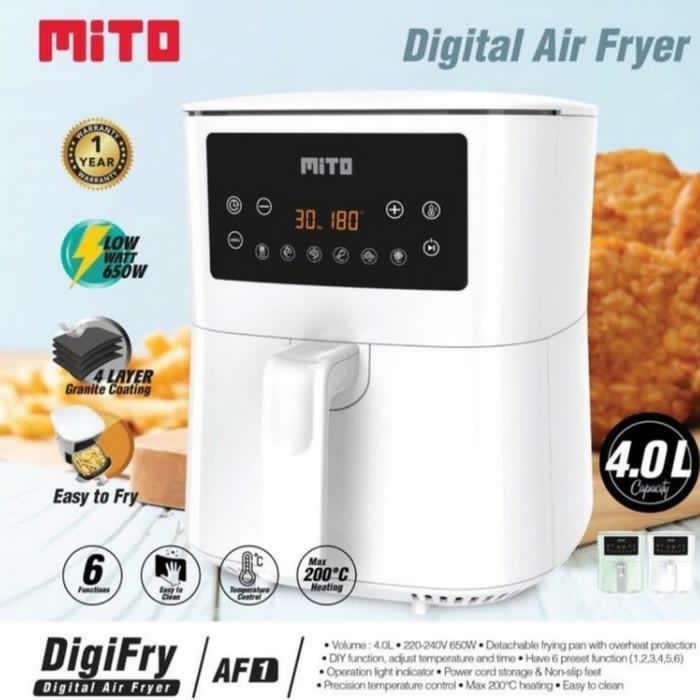 Gambar Mito Air Fryer AF1 4L - Pink dari Elainestore undefined 4 Tokopedia
