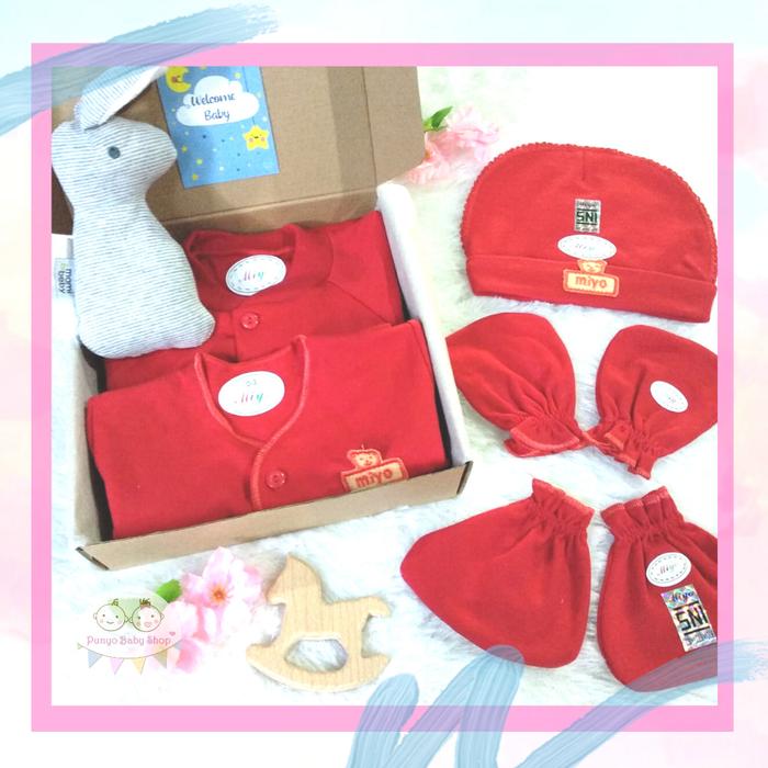 Gambar MIYO Red Paket Hampers Kado Baju Bayi Baby Gift Miyo New Born Baru Lah - Paket A dari Punyo Baby undefined Tokopedia
