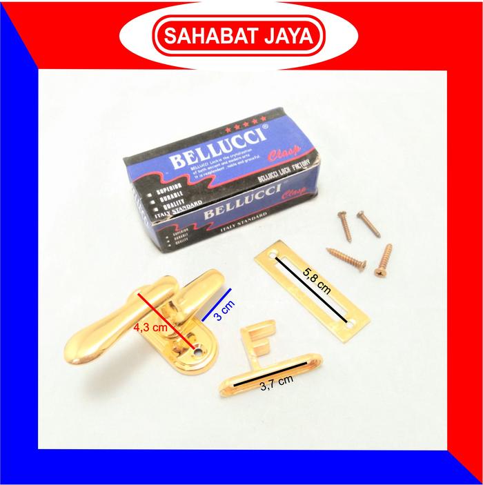 Gambar PANOLET/RAMBUNCIS JENDELA KUNCI JENDELA GRENDEL/SLOT JENDELA - BELLUCCI GOLD dari Sahabat Jaya Bangunan undefined Tokopedia
