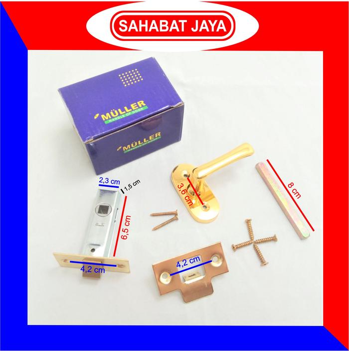 Gambar PANOLET/RAMBUNCIS JENDELA KUNCI JENDELA GRENDEL/SLOT JENDELA - MULLER GOLD dari Sahabat Jaya Bangunan undefined Tokopedia