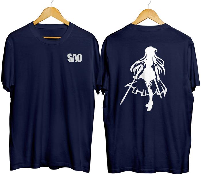 Gambar Kaos distro anime ASUNA YUUKI - SWORD ART ONLINE/SAO - NAVY V2, XL dari mangjapan undefined Tokopedia