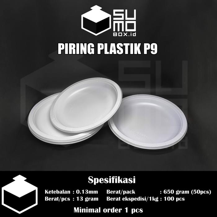 Gambar Piring plastik putih susu P9 besar L makan kue disposable [ECERAN] dari sumoboxid undefined Tokopedia