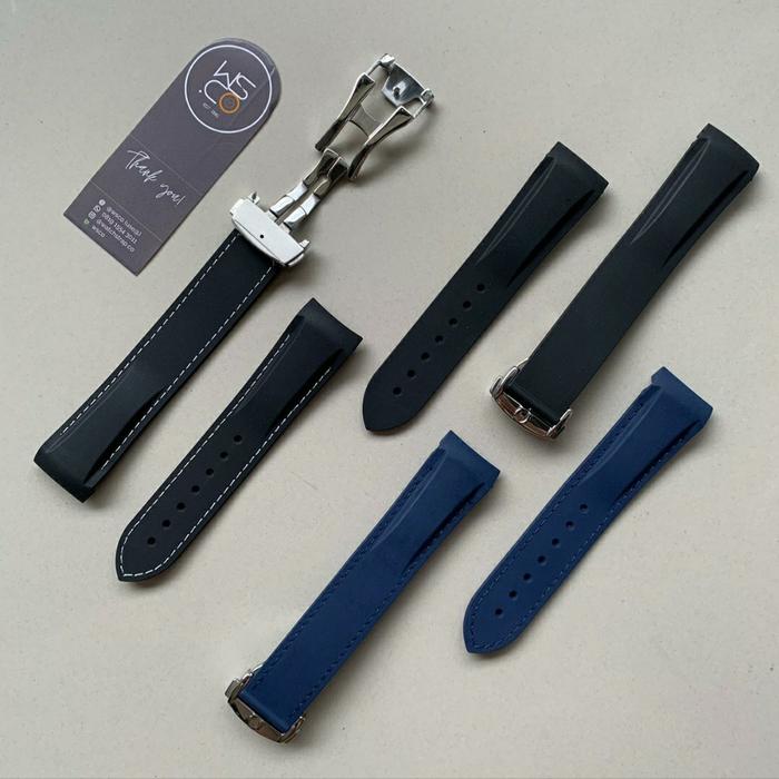 Jual Rubber Strap Jam Omega Curved End 