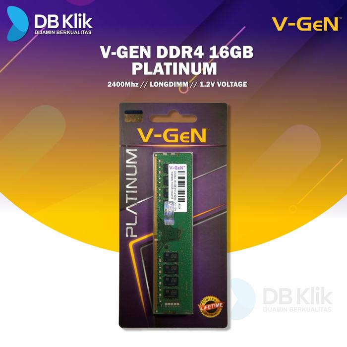 RAM Memory V-GEN DDR4 16GB PC19200/2400Mhz PLATINUM Longdimm