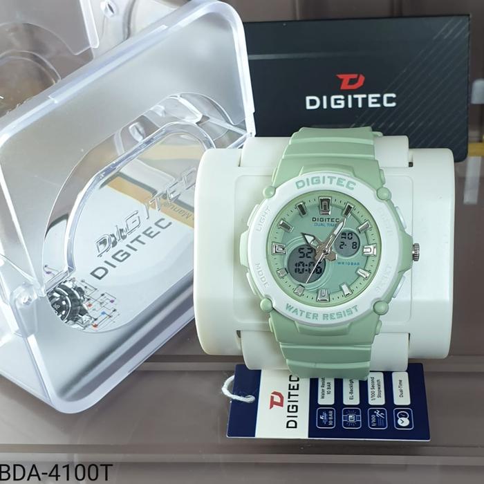 Jam Tangan Wanita Digitec Original BDA-4100T Tahan Air Best Seller Hijau