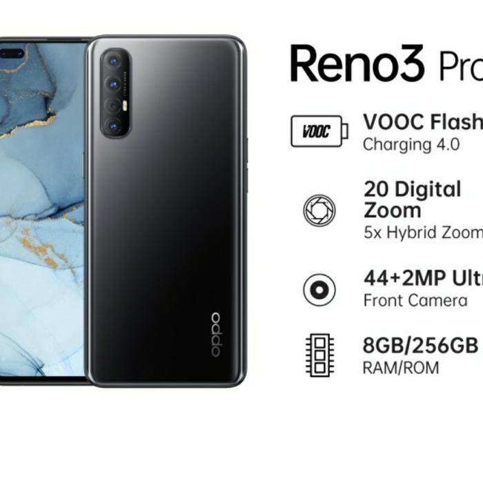 Gambar OPPO Reno 5 5G + NFC [8/128GB] Smartphone Garansi resmi - Hitam dari Hendri Celular undefined Tokopedia