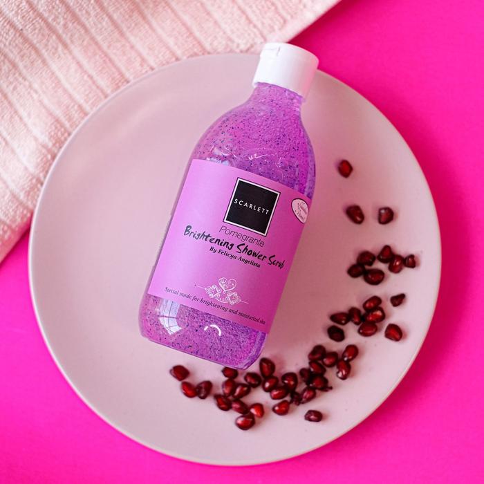 Gambar SCARLET WHITENING Sabun Scarlett Shower Scrub Cucumber Mango Pomegrant - Pomegrante dari unlimitlife undefined Tokopedia