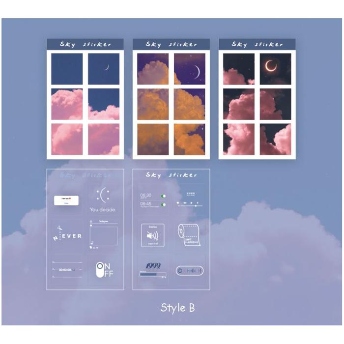 Gambar Sky Stickers Stiker Deco Scrapbook Bujo Planner Label Aesthetic Langit - Style B dari Ruluna undefined Tokopedia