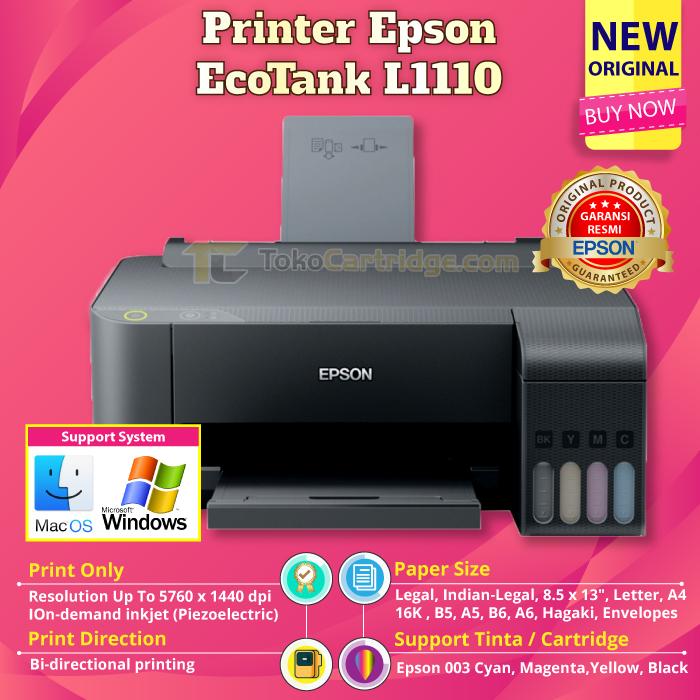 Jual Printer Epson L1110 Print Only 