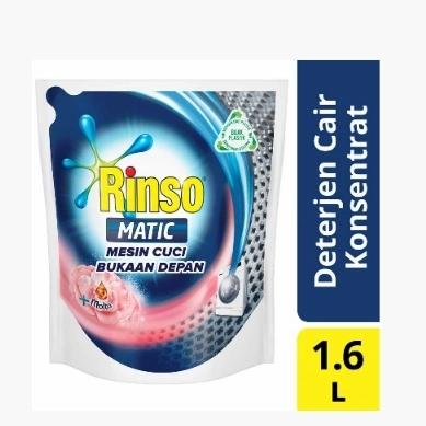 Gambar RINSO MATIC DETERJEN CAIR MESIN CUCI BUKAAN DEPAN 1.6L - LAUNDRY DETER dari Michelliashop undefined Tokopedia