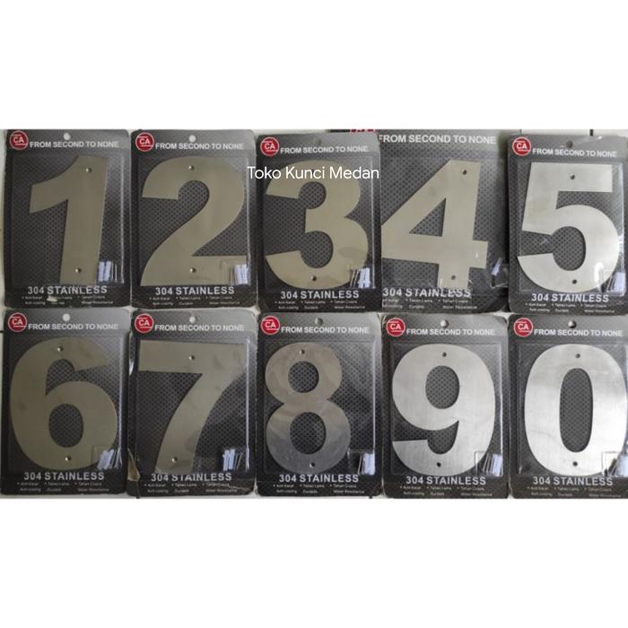 Gambar Nomor / Angka Rumah Bahan Logam Stainless Steel Font Besar - 0 dari TokoKunciMedan undefined Tokopedia