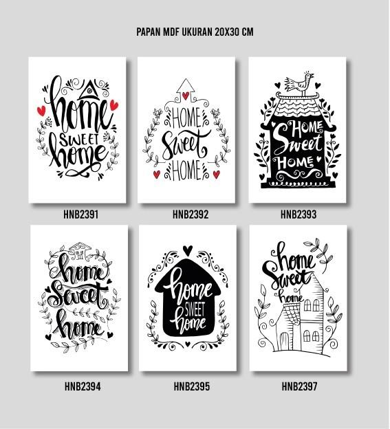 Gambar Hiasan Dinding Home Sweet Home 20x30 cm Wall Decor Poster MDF Vinyl - random dari Bogoriginal undefined Tokopedia