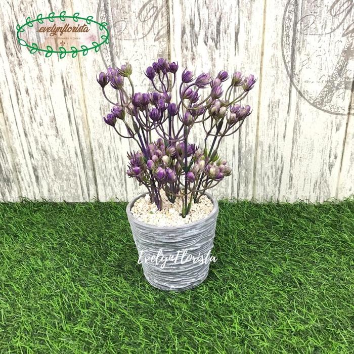 Gambar Bunga Artificial Melati Plastik Vas Gelas Semen Handmade High Quality - Ungu dari Evelyn Florista undefined Tokopedia