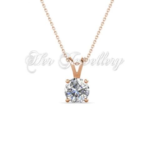 Gambar Vernice Stone Pendant - Kalung Crystal by Her Jewellery - Rose Gold dari Her Jewellery undefined Tokopedia