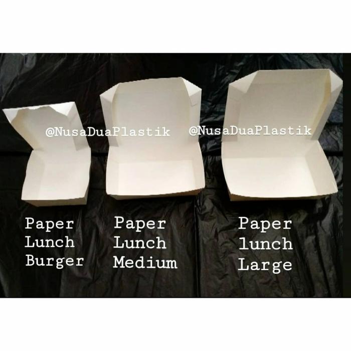 Gambar Paper Lunch Box L large Kotak Makan Kertas (Khusus Grab gojek) dari NusaDuaPlastik undefined Tokopedia