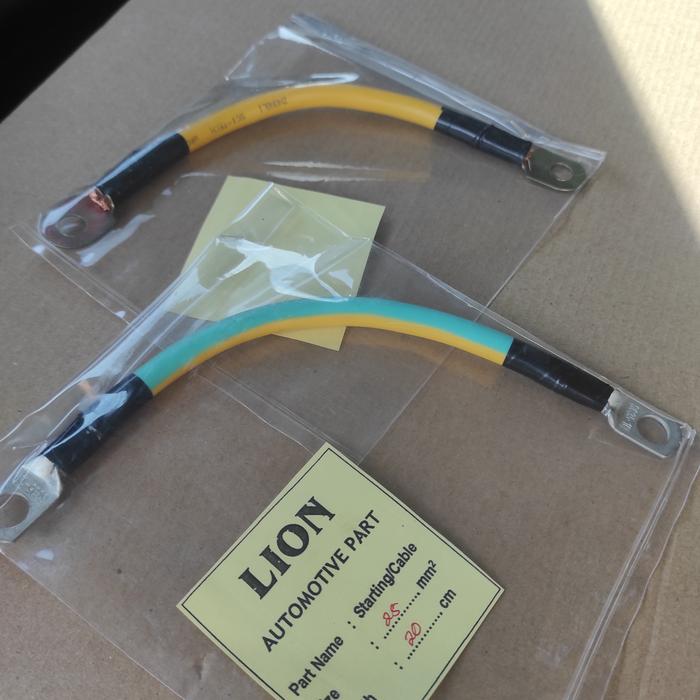 Asya Kabel Jumper Seri Paralel Battery 25mm Cooper Tembaga Murni 300A Max Panjang 30cm Biru Kuning Hitam Merah