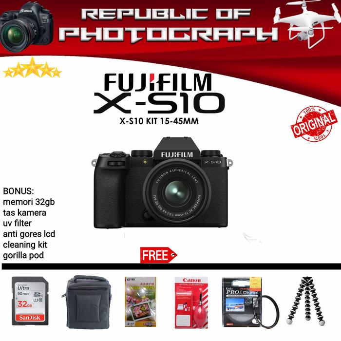 Jual FUJIFILM X-S10 KIT XC 15-45MM FUJIFILM X S10 KIT 15-45MM