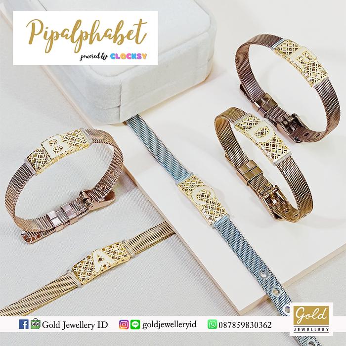 Gambar Gelang tali emas kuning  700 16k inisial huruf pipalphabet part 3 - S dari Goldjewelleryid undefined Tokopedia