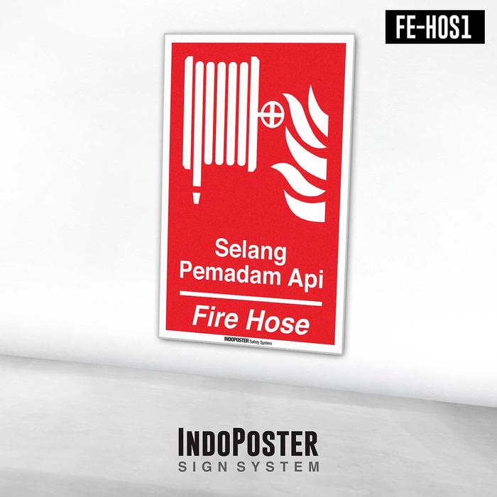 Jual Stiker Safety Sign Rambu K3 ISO Selang Pemadam Api Fire Hose - S ...