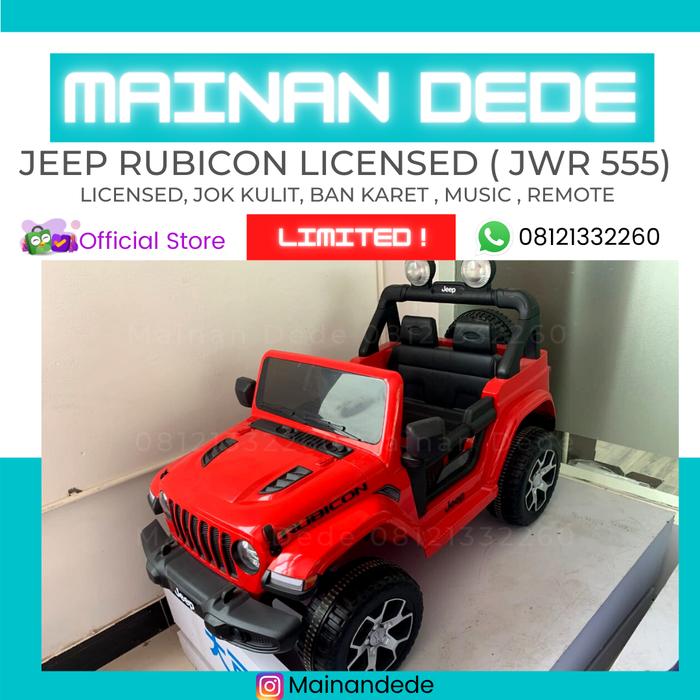 Gambar Mainan Mobil Aki Anak JEEP RUBICON - Merah dari Mainan Anak Dede undefined Tokopedia