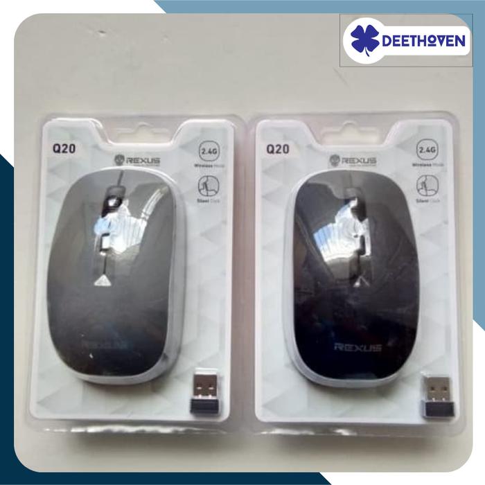 Gambar Mouse Wireless Silent Rexus Q20 - GREY dari DEETHOVEN undefined Tokopedia