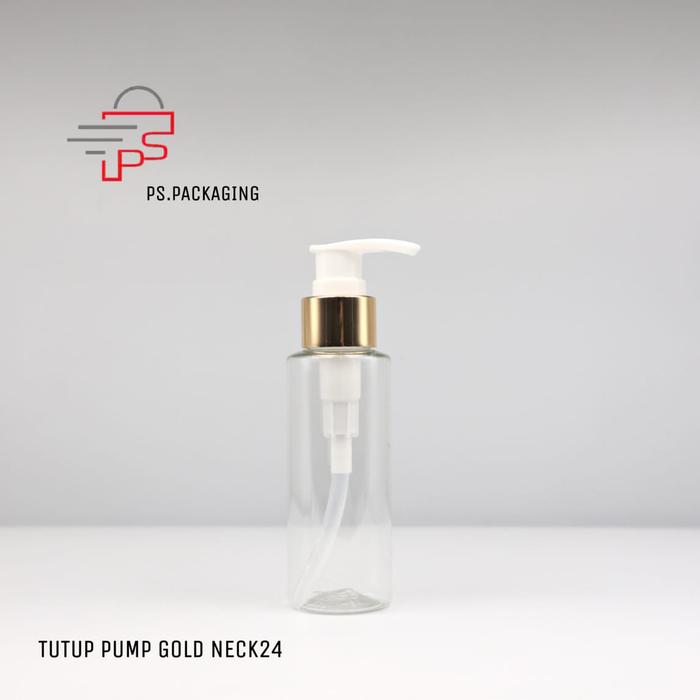 Gambar Botol pump 100ml RF - Botol 100ml natural tutup pump import - PUMP GOLD dari Putra Sukapura Pack undefined Tokopedia