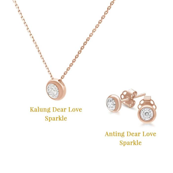 Gambar Bundle Berlian Kalung & Anting Sparkle DearLove Collections Swan Jewel - Rose Gold dari Swan Jewellery undefined Tokopedia