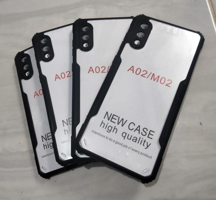 Gambar HardCase Samsung Galaxy A02 , M02 Armor Full Proteksi Transparan - Hitam, Samsung A02 dari Rizky215 undefined Tokopedia