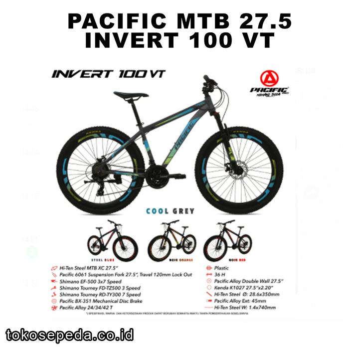 Jual Sepeda MTB Pacific Invert 100 Velg Tinggi Kota