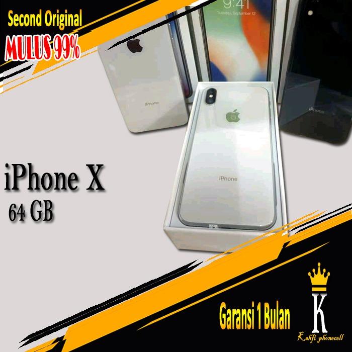 Gambar Second iPhone X 64GB Mulus 98% EX International Silent Camera - wifi dari kahfi phone cell undefined Tokopedia