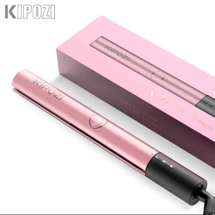 Gambar Kipozi V7 2IN1 STRAIGHTENER CURL IRON Titanium Temper Intelligent AU - Merah Muda dari Grayfrost undefined Tokopedia