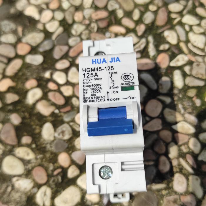 MCB Breaker DC 125A HuaJia for Solar Panel System - Nader 100A