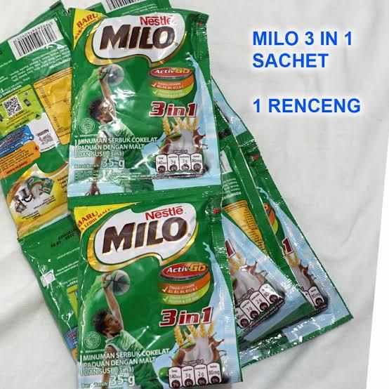 Gambar Milo 3in1 Active Go harga 1 Renceng 10 Sachet @35g - MILO COKLAT 3IN1 dari TOKORAFINASTI undefined Tokopedia