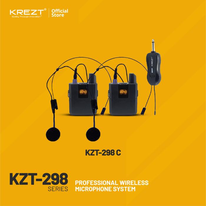 Gambar WIRELESS MICROPHONE KREZT KZT 298 - KZT-298C dari KREZT Kota Administrasi Jakarta Barat Tokopedia