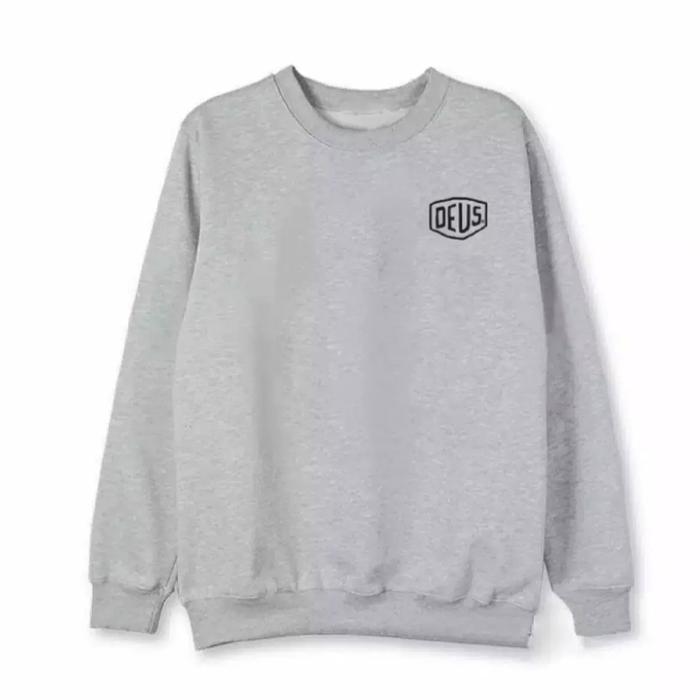 Gambar crewneck deus switer basic sweater pria basic cowok COD - Abu-abu dari misizi.co undefined Tokopedia