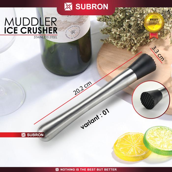 Gambar SUBRON Muddler Ice Crusher Stainless Stick Alat Penghacur Es Batu - IMB-01 dari SUBRON KITCHENWARE undefined Tokopedia