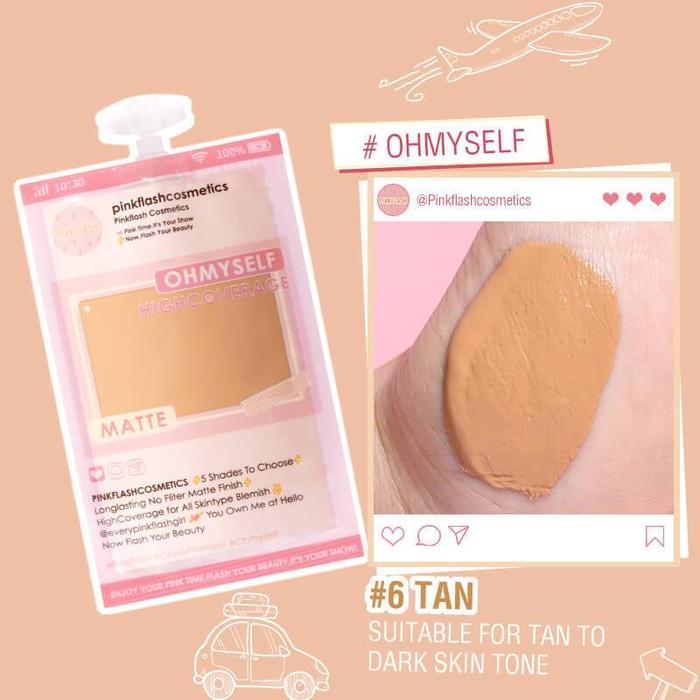 Gambar (READY STOCK) PinkFlash Lasting Matte Mini Foundation Travel Size PF05 - PF05 - VANILLA dari Superfactori undefined 3 Tokopedia