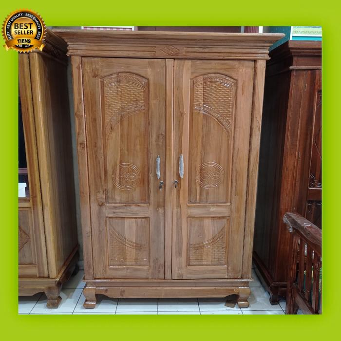 Gambar lemari jati 2 pintu dari FURNITURE CIKAMPEK undefined Tokopedia