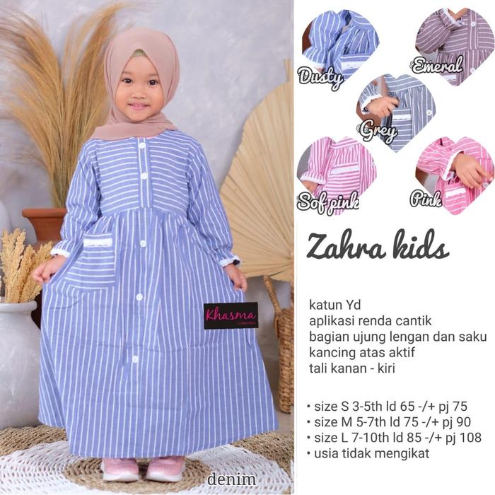 Gambar GAMIS ANAK/ DRESS ANAK/ BAJU LEBARAN ANAK - DENIM, S dari gudang muslim wear undefined Tokopedia