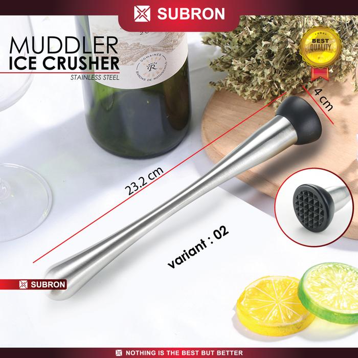 Gambar SUBRON Muddler Ice Crusher Stainless Stick Alat Penghacur Es Batu - IMB-02 dari SUBRON KITCHENWARE Kab. Bandung Tokopedia