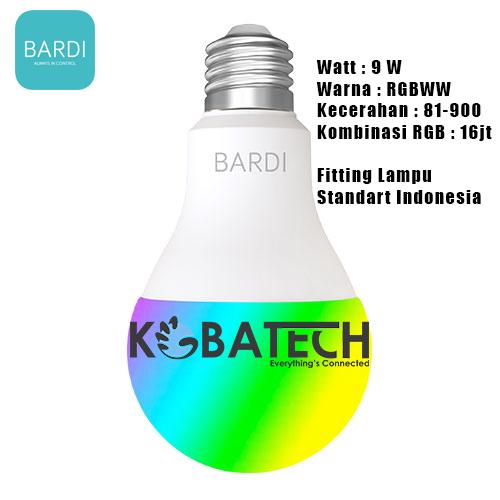 Gambar BARDI Smart LIGHT BULB RGB+WW 9W Wifi Wireless IoT For Home Automation dari KOBATECH undefined Tokopedia