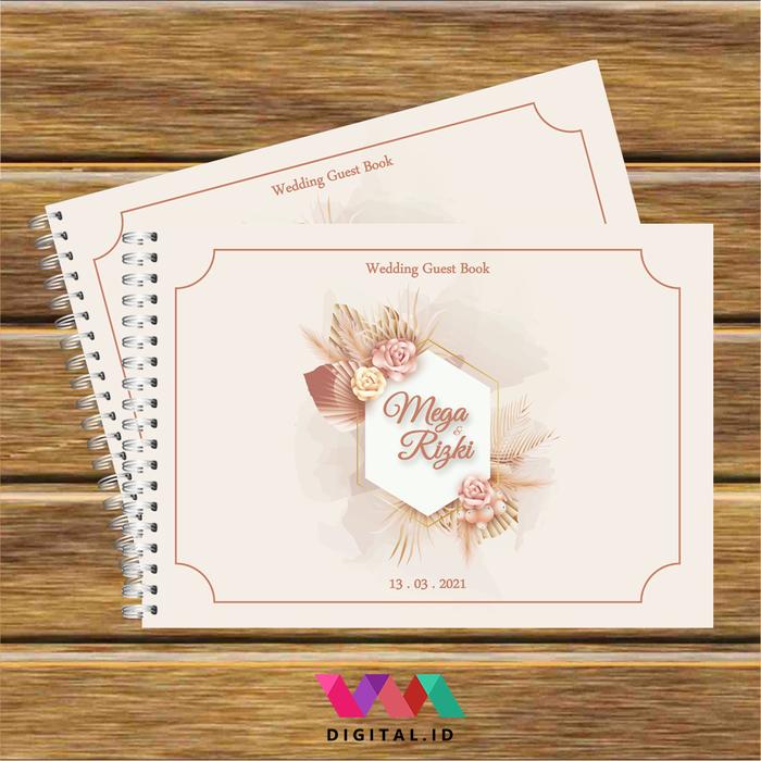 Gambar Buku Tamu Pernikahan / Gues Book / Buku Tamu Undangan Costum - Buku Tamu WM001 dari WM Digital ID undefined Tokopedia