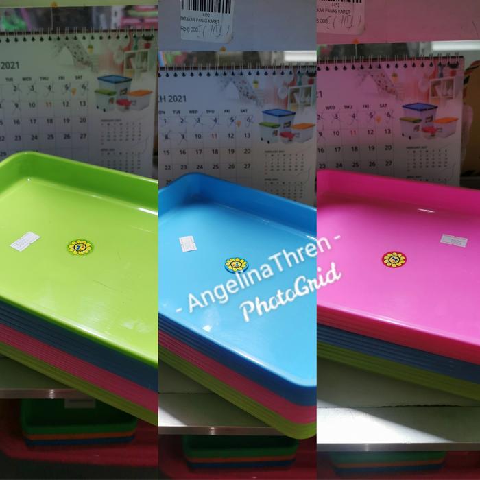 Gambar Nampan Plastik Kotak Tantos 5551 - Nampan Plastik Warna - Hijau dari Angelinathren undefined Tokopedia