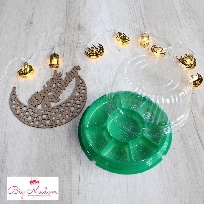 Gambar Mika Tumpeng Mini Sekat 8 Isi 10 Pcs BL-20S food grade Bigmadam - Hijau dari Big Madam Store undefined Tokopedia