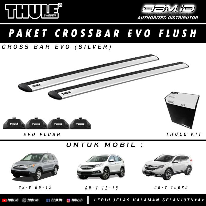 Gambar THULE Cross Bar Evo + Footpack + Kit for CRV 3 RE CRV 4 RM CRV Turbo - Silver dari DBM.ID undefined Tokopedia