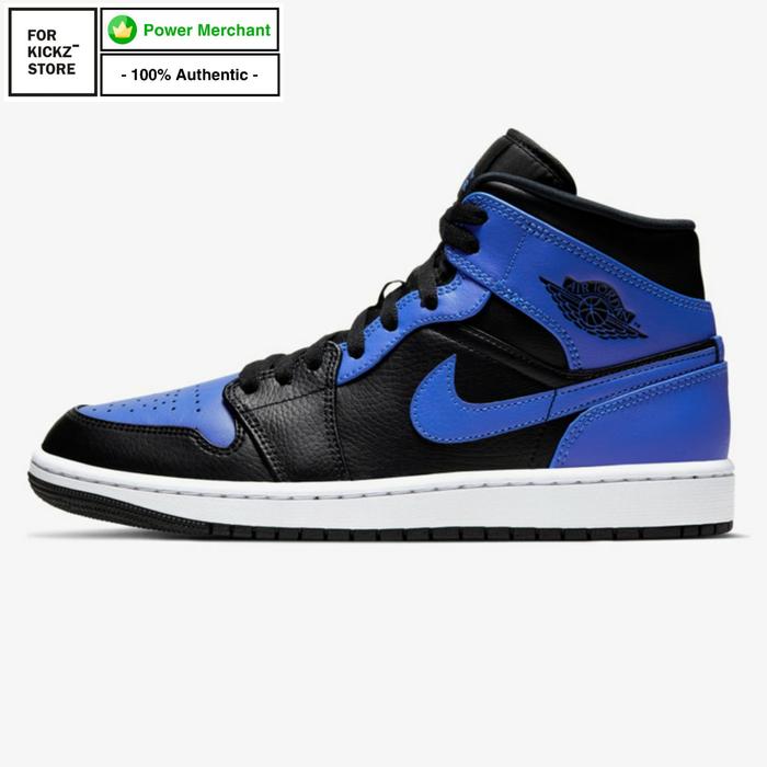 NIKE AIR JORDAN MID HYPER ROYAL BLACK WHITE 44