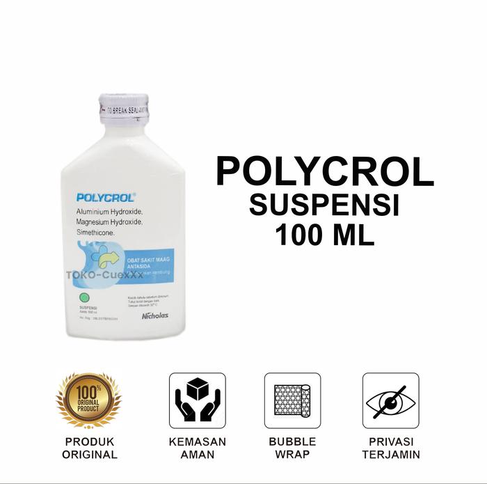 Gambar POLYCROL FORTE SUSPENSI OBAT SAKIT MAAG DAN MERINGANKAN KEMBUNG - 100 dari TRISAKTI HEALTHCARE undefined Tokopedia