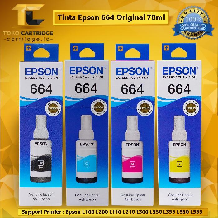 Jual Tinta Epson Original 664 L100 L110 L120 L200 L210 L220 L300 L310 L350  - Kota Surabaya - TokoCartridgeOnline | Tokopedia
