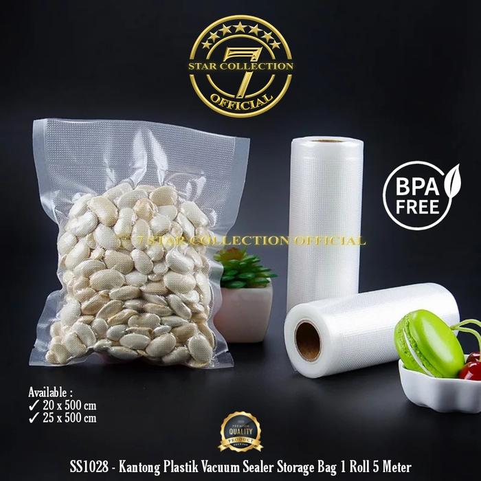 Gambar Kantong Plastik Vacuum Sealer Storage Bag 1 Roll 500 CM BPA Free untuk Buah 20 x 500 cm & 25 x 500 cm - 20 x 500 CM dari 7StarCollectionOfficial undefined Tokopedia